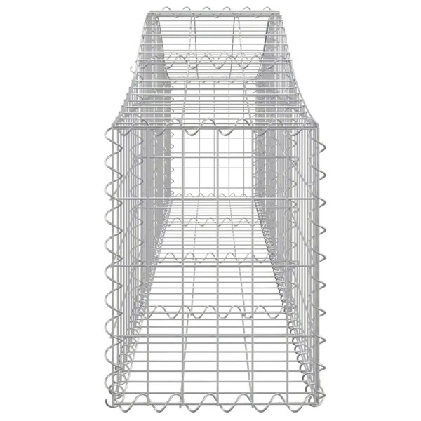 Berkfield Arched Gabion Baskets 9 pcs 200x30x40/60 cm Galvanised Iron