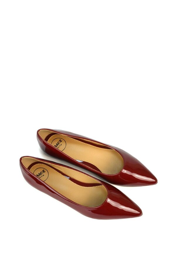 XY LONDON Slip on Pointed Toe Flat Ballerina Pump Shoes