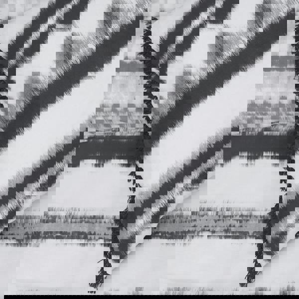 Smart Living Reversible Polycotton Tiedye Tassel Trim Duvet Cover and Pillowcase Set - Mono