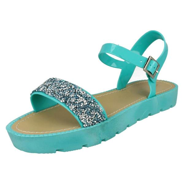 Savannah Ladies Savannah Flatform Glitter Sandal