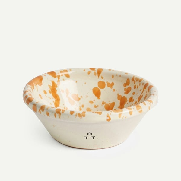 Hot Pottery Nut Bowl Burnt Orange