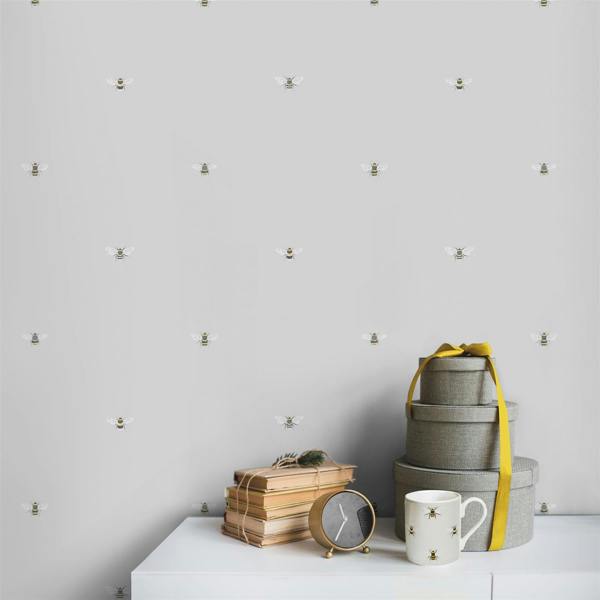 Sophie Allport Bees Grey Wallpaper image 3