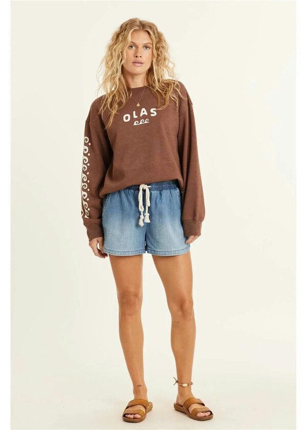 Sisstrevolution Lucia Long Sleeve Fleece Crew