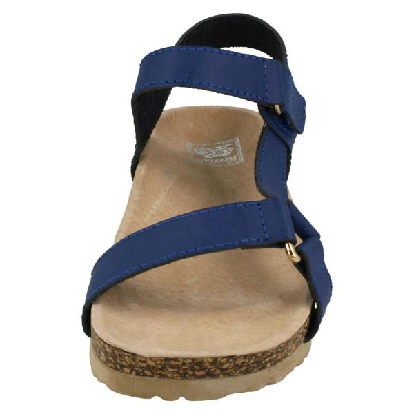Down to Earth Ladies Down To Earth Mid Wedge Ankle Strap Sandals
