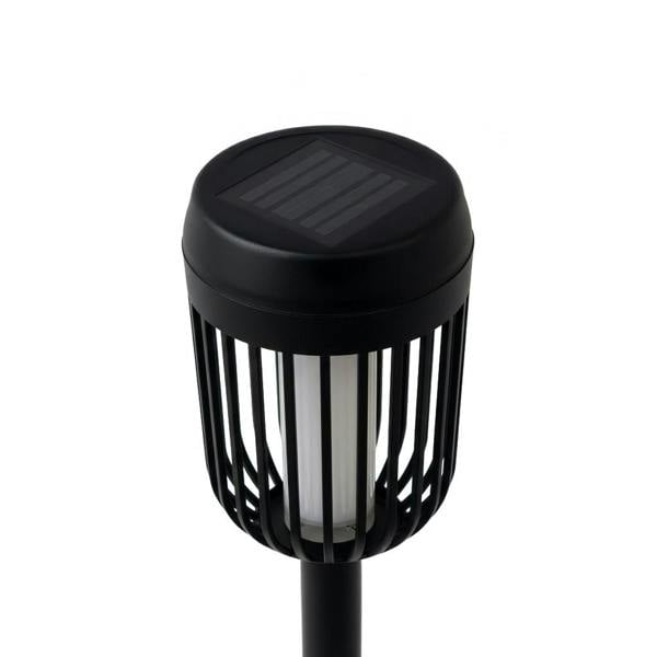 Milagro Flame Solar Lamp 1800K Ip44 Black