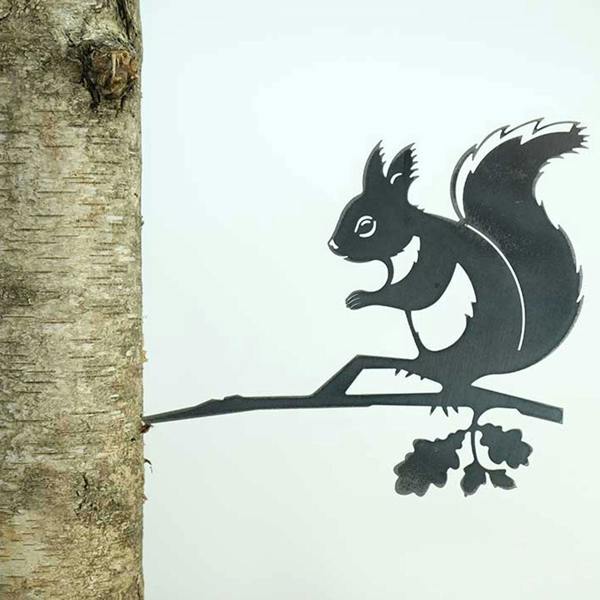 Ferncrest Trading Squirrel Silhouette Fence / Tree Garden Stake Ornament