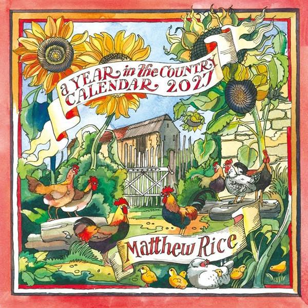 Country Living Matthew Rice, A Year In The Country Calendar 2027, Wall Calendars, Month To View, Lifestyle, Gift