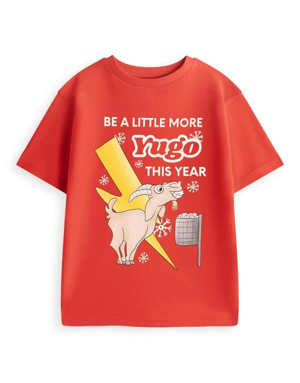 Show Me The Merch Yugo Unisex Kids Blue Lightining Bolt Short Sleeved T-Shirt