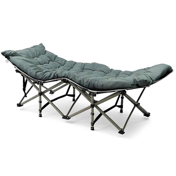Gr8 Garden Portable Folding Camping Cot Bed 190cm with Mattress