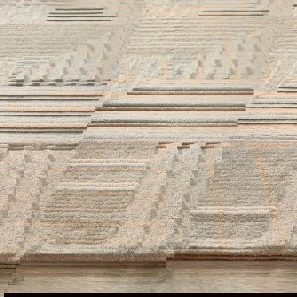 Maze Grey Geometric Wool Rug | Artisan-Crafted | The Rugs