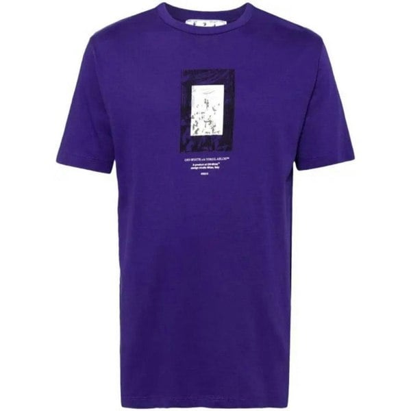 Off-White Off White Mens Mirror T-Shirt - Purple