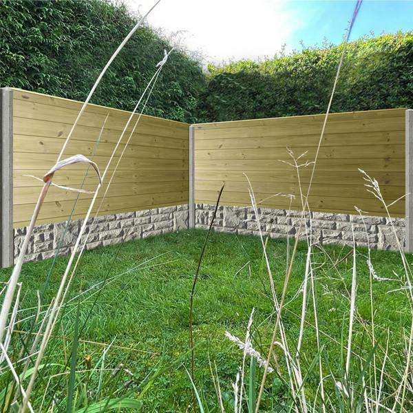 3 pack fence panel ultimate horizontal t&g [w.6ft x h.3ft] 1