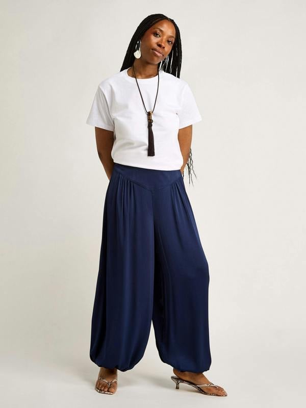 GWD Tula Satin Trouser Navy