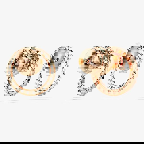 Swarovski Constella Rose Gold Tone Plated Circle Stud Earrings 5692263