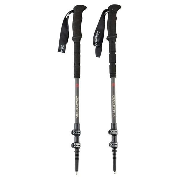 Craghoppers Treklite Carbon Trekking Poles (Pack of 2) - Carbon Grey/Black - 
