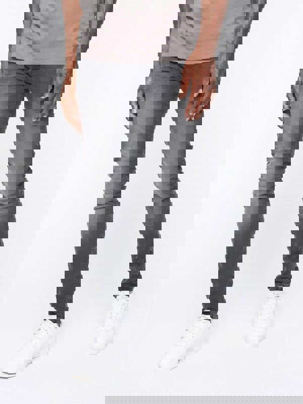 Crosshatch Barbeck Slim Fit Denim Jeans Grey Wash