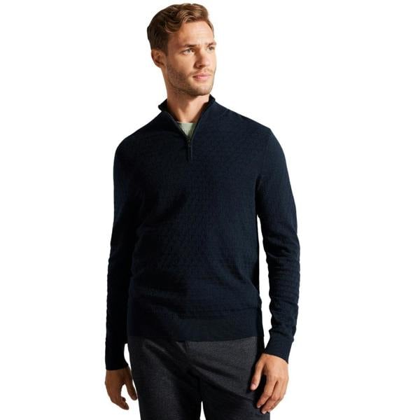 Ted Baker MMK KURNLE Ls T Stitch Knitted Half Zip 6