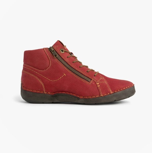 Josef Seibel FERGEY 67 Womens Size Zip Boots Red