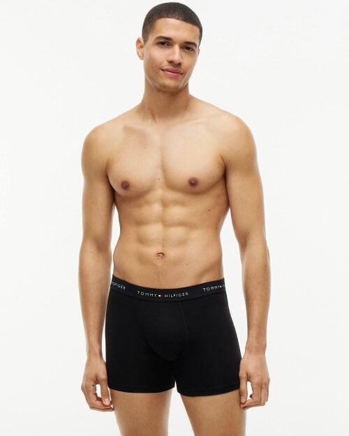 Tommy Hilfiger 3 Pack Mens Boxer Briefs - Alaskan Green/Med Red/Black