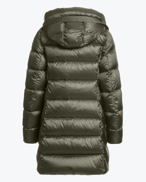 Parajumpers Marion Womens Down Jacket with Hood - Taggia Olive 218, back