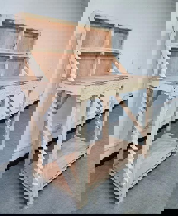 Arbor Garden Solutions Wooden Workbench 18mm Eucalyptus Hardwood Top With Back Panel