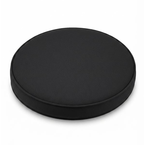 Round Pad for Bistro Chair, 40cm Diameter Seat Cushion with Ties and Adjustable Back Strap, Zipped Removable Cover