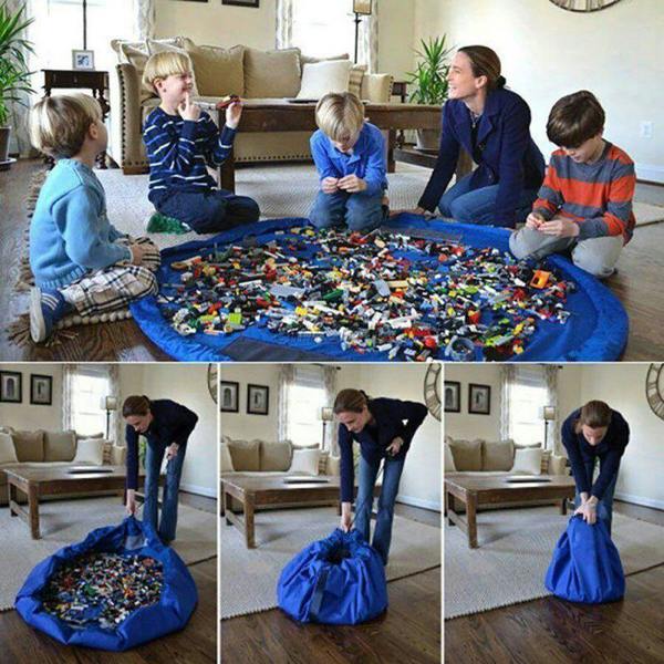 HYGRAD BUILT TO SURVIVE Large Portable Kids Play Mat 150cm Kids Nursery Toys Storage Mat Bag Organiser