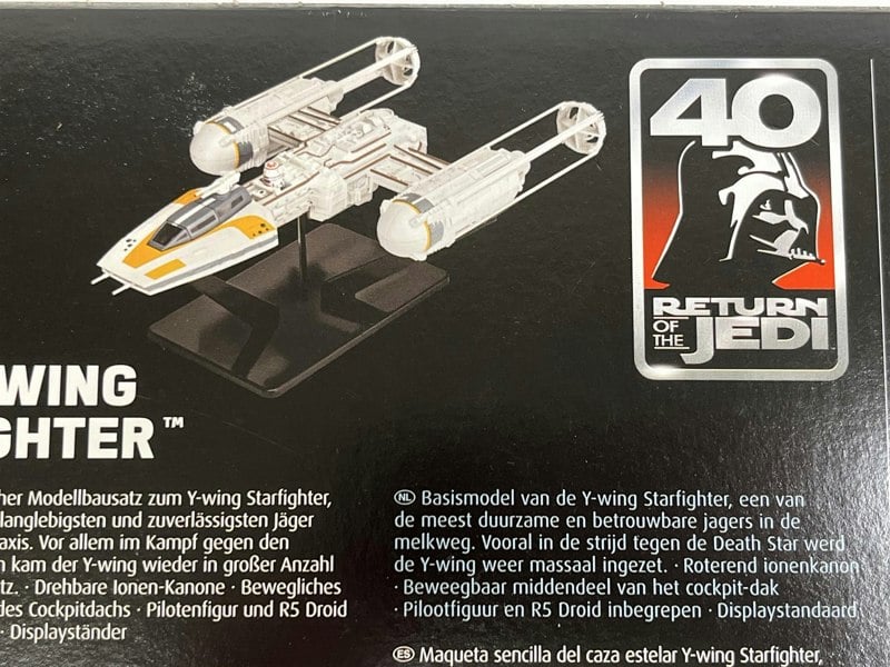 Revell Star Wars Y-Wing Fighter 40th Anniversary Return Of The Jedi Model Kit Revell 05658