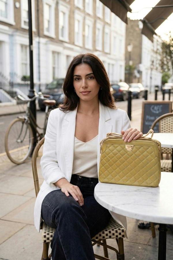 Constance Quilted Frame Crossbody Bag - Mustard