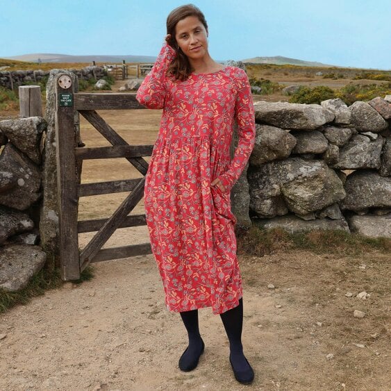 Lazy Jacks LJ534 - Printed Midi Dress - Garland Flowers