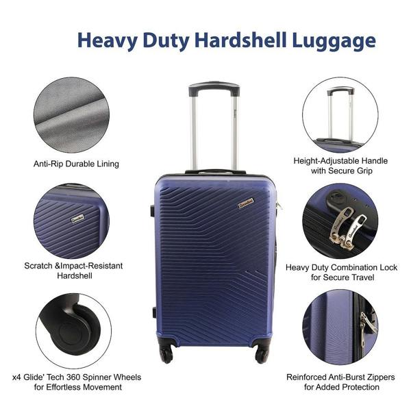 Groundlevel XL Delta Hard Shell 3 Piece Luggage Set