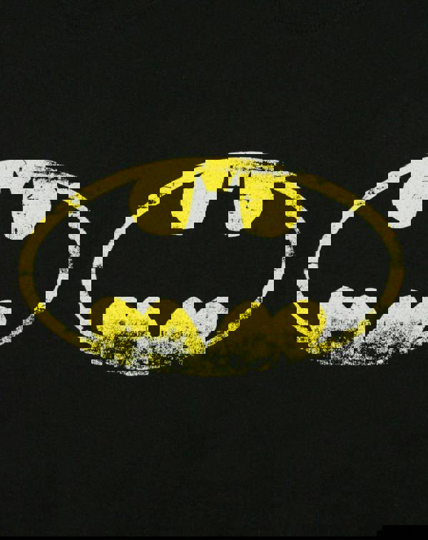 DC Comics Mens Black Batman Logo Short Sleeved T-Shirt