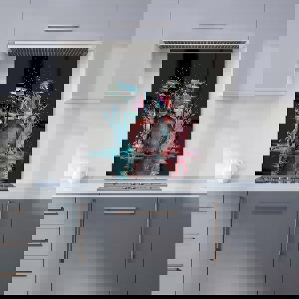 Warren Reed - Designer Rhythm in Splashing Drums Kitchen Splashback