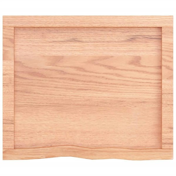 Berkfield Table Top Light Brown 60x50x6 cm Treated Solid Wood Oak