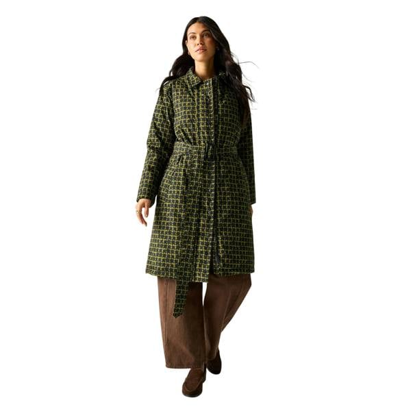 Regatta Womens/Ladies Orla Eclipse Waterproof Mackintosh - Black/Olive - 