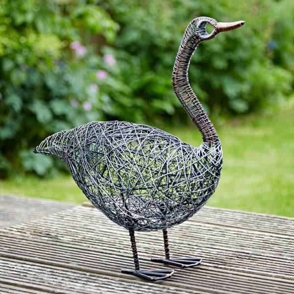 Paper High Guska the Standing Duck Wire Garden Ornament