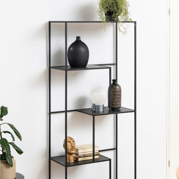 Furniture To Go Infinity Bookcase with 4 shelves in Black