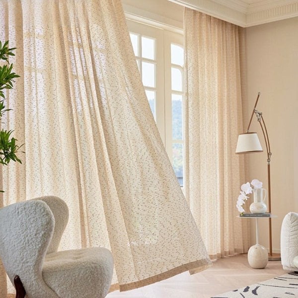 Anydrape 500cm Curtains White Modern Luxury Retro Style Texture for Living Room Bedroom Dining Fashion Decor