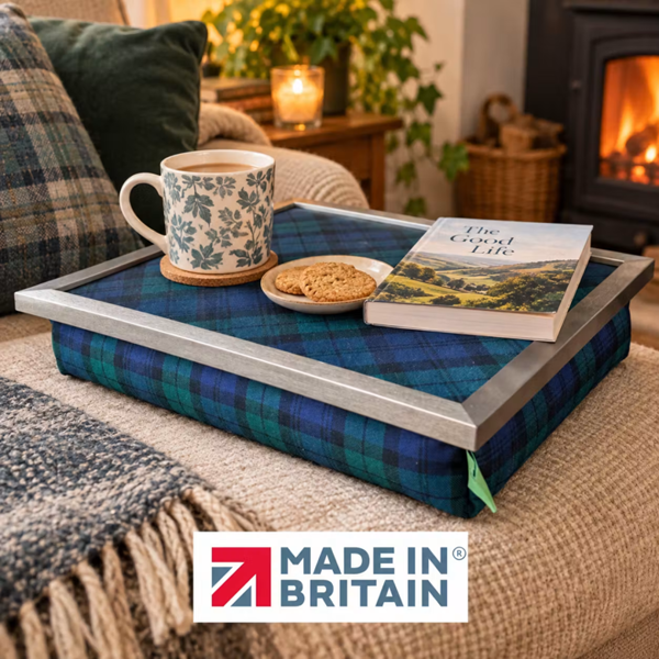 Made in the Mill Luxury Black Watch Lap Tray with Bean Bag