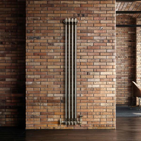 Monstershop Traditional 2 Column Radiator - 1500 x 200mm - Raw Metal