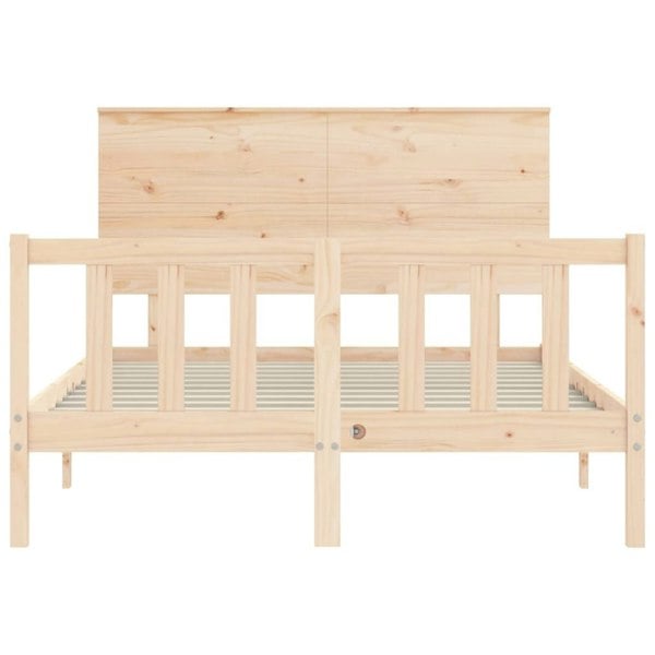 Berkfield Bed Frame with Headboard 140x200 cm Solid Wood