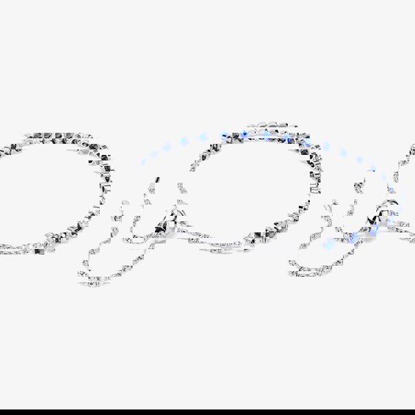 Swarovski Matrix Rhodium Plated Blue & White Zirconia Toggle Bracelet 5725854