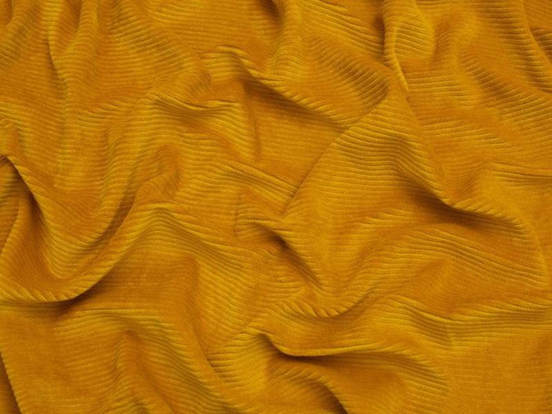 Minerva Core Range 4 Wale Velour Rib Stretch Knit Cord Fabric - Plain Design Dressmaking Fabric, 155 cm / 62" Wide - per metre