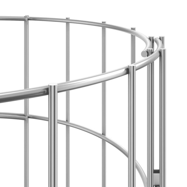 Berkfield Circular Gabion Pole Galvanised Steel �_�”�_30x200 cm