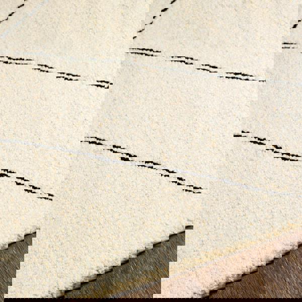 Livabliss Arsenal-Hand Tufted Cream Black Wool Global Rug