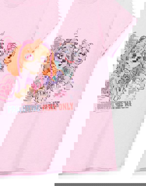 Paw Patrol Girls Pink Pawsitive Vibes Only Short Sleeved T-Shirt