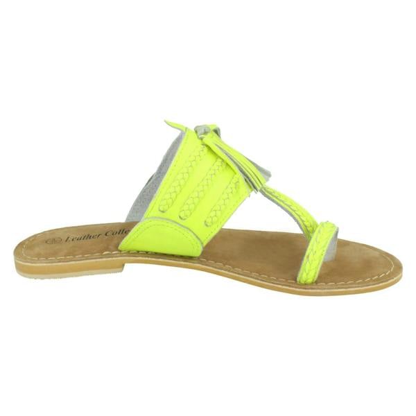 Leather Collection Ladies Leather Collection Toe Loop Sandals F00275