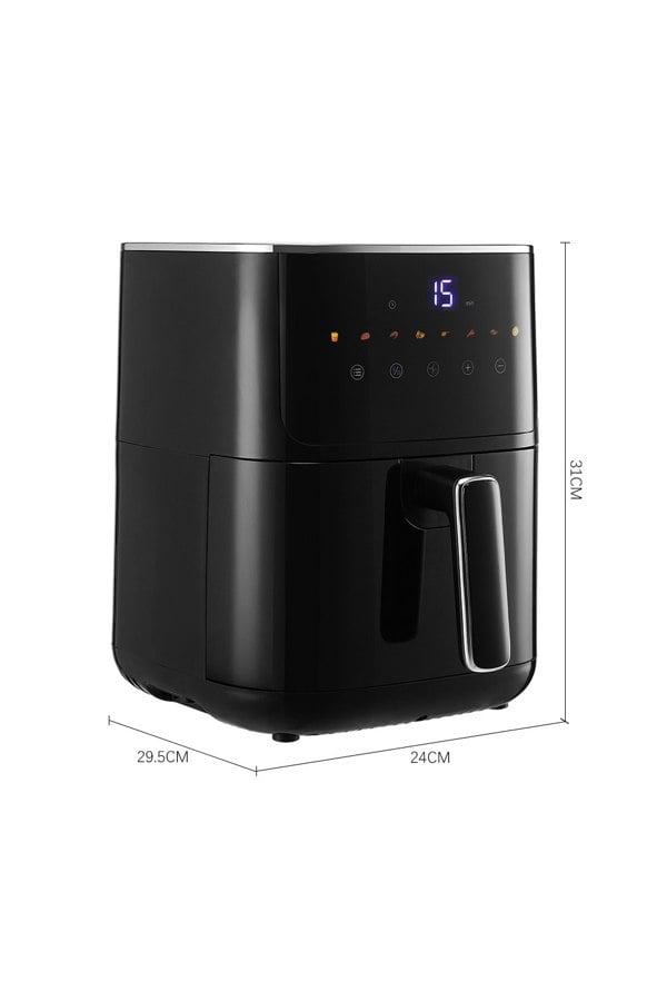 Living and Home 5.5L Smart Air Fryer Oven 8 Modes Roaster with Touch Screen, Adjustable Temp, Timer Function