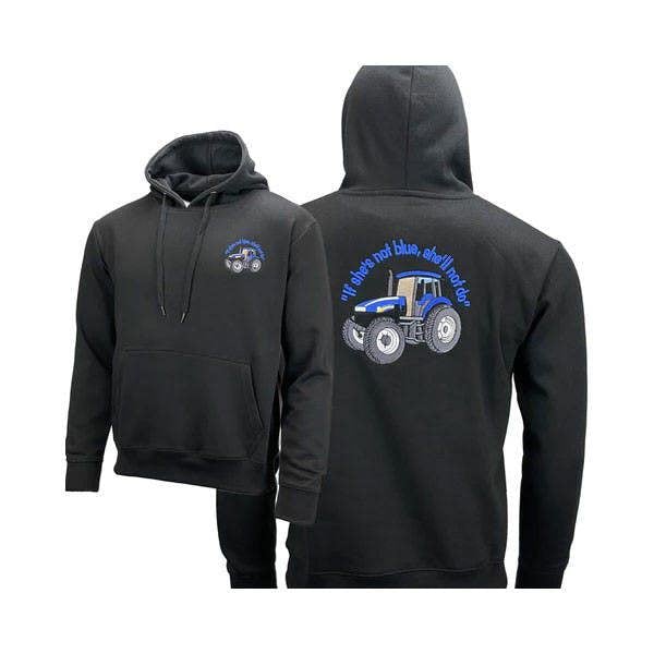 Farmers Hoodie with Blue Tractor