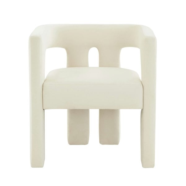 Furniture Edit Sloane Cream Velvet Dining Occasional Accent Chair